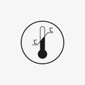 Temperature limitation symbol. Vector illustration, flat design.