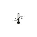 Temperature limitation symbol on white background