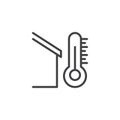 Temperature outside line icon
