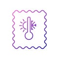 Temperature regime textile outline icon. Fabric feature. Wear industry. Thermal underwear. Material quality Royalty Free Stock Photo