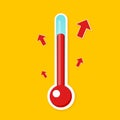 Temperature rising icon