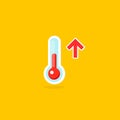 Temperature rising icon
