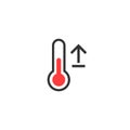 Temperature rising icon