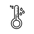 temperature sensor icon isolated on white background