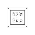 Temperature sensor line outline icon