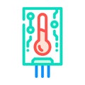 temperature sensor module color icon vector illustration Royalty Free Stock Photo