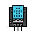 temperature sensor module color icon vector illustration Royalty Free Stock Photo