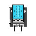 temperature sensor module color icon vector illustration Royalty Free Stock Photo
