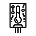 temperature sensor module line icon vector illustration Royalty Free Stock Photo