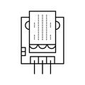 temperature sensor module line icon vector illustration Royalty Free Stock Photo