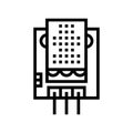 temperature sensor module line icon vector illustration Royalty Free Stock Photo