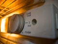 Temperature Settings for refrigerator cooling 3 level volume, less cool, mid, cooler and coolest. Royalty Free Stock Photo