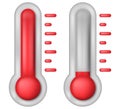 Temperature Symbol Set . Thermometer showing the temperature . Thermometer icon. Vector illustration. Royalty Free Stock Photo