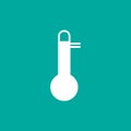 Temperature, thermometer icon, vector illustration. Flat design Royalty Free Stock Photo