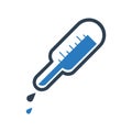 Temperature, thermometer icon, vector illustration. Flat design Royalty Free Stock Photo