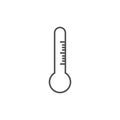 Temperature, thermometer icon, vector illustration. Flat design Royalty Free Stock Photo