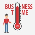 Temperature thermometers Business Day Concept design vector