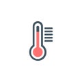 Temperature thermometr icon. Stock Vector illustration isolated on white background