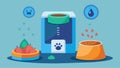 A temperaturecontrolled feeding station that keeps wet food fresh and prevents it from spoiling using advanced