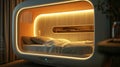 A temperaturecontrolled sleeping pod that creates a perfect sleep environment with its ambient lighting white noise and