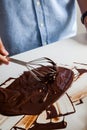 Tempering Chocolate Royalty Free Stock Photo