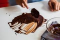 Tempering Chocolate Royalty Free Stock Photo