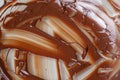 Tempering chocolate temperature for using a marble working surface Royalty Free Stock Photo