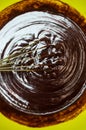 Tempering melted chocolate Royalty Free Stock Photo