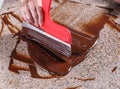 Tempering melted chocolate