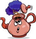 Tempest in a teacup saying cartoon Royalty Free Stock Photo