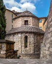 Tempietto di Santa Croce is a octagonal romanesque chapel in the upper city of Bergamo, Italy