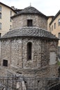 Tempietto di Santa Croce is a octagonal romanesque chapel in the upper city of Bergamo