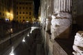 Tempio di Adriano on piazza di san Petro at night