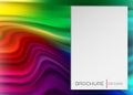 Rainbow Banner, Ink or Brush Stroke. Liquid Shape, Abstract Fluid soft Effect. Colorful gradient Wallpaper with Wave Shape
