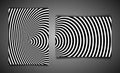 Set template Wormhole Optical Illusion, Geometric Black and White Abstract Hypnotic Worm Hole Tunnel, Vector Abstract Twisted Royalty Free Stock Photo