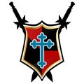 Templar Shield icon. Royalty Free Stock Photo