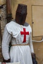 Templar knight armor with cross symbol