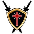 Templar Shield icon. Royalty Free Stock Photo