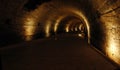 Templar tunnel at Acre -famous landmark, Israel