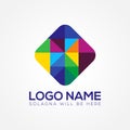 Round Rectangle Logo Multi color