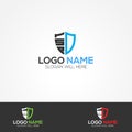 LSP Letter Shield Logo Royalty Free Stock Photo