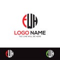 EWH Letter Logo Design Royalty Free Stock Photo