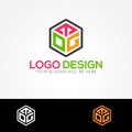 EOG Letter Cube Logo Design Royalty Free Stock Photo