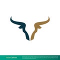 Bull Horn Vector Icon Logo Template Illustration Design. Vector EPS 10.