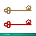 Key Real Estate Vector Icon Logo Template Illustration Design. Vector EPS 10. Royalty Free Stock Photo