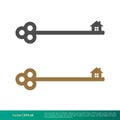 Key Real Estate Vector Icon Logo Template Illustration Design. Vector EPS 10. Royalty Free Stock Photo