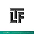 L T F Letter Brick Icon Vector Logo Template Illustration Design. Vector EPS 10.