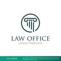 Pillar Greek, Column Law Office, Law Firm, Attorney Icon Vector Logo Template Illustration Design. Vector EPS 10. Royalty Free Stock Photo