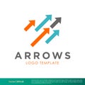 Colorful Arrows Icon Vector Logo Template Illustration Design. Vector EPS 10. Royalty Free Stock Photo