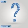 Question sign bubble design icon. Dots Vector Illustration Royalty Free Stock Photo